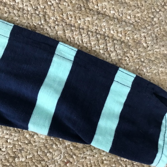 J crew mint green and navy Stripe Shirttale Dress! - Picture 4 of 5